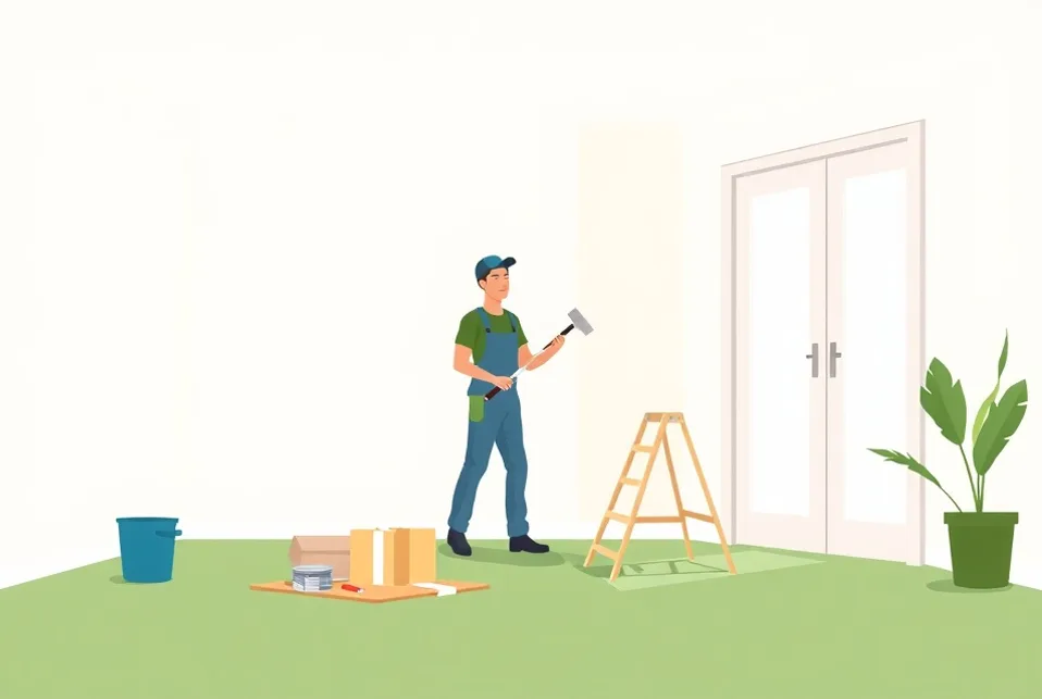 Intérieur rénové après travaux de peinture à Metz